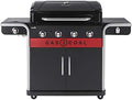 Hybrid Gas BBQ Grill, Outdoor Barbecue, Black, 61 × 24 × 46 cm