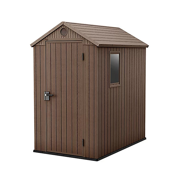 Apex Plastic Storage Shed 6 × 4 ft with Floor, Window and Base Included